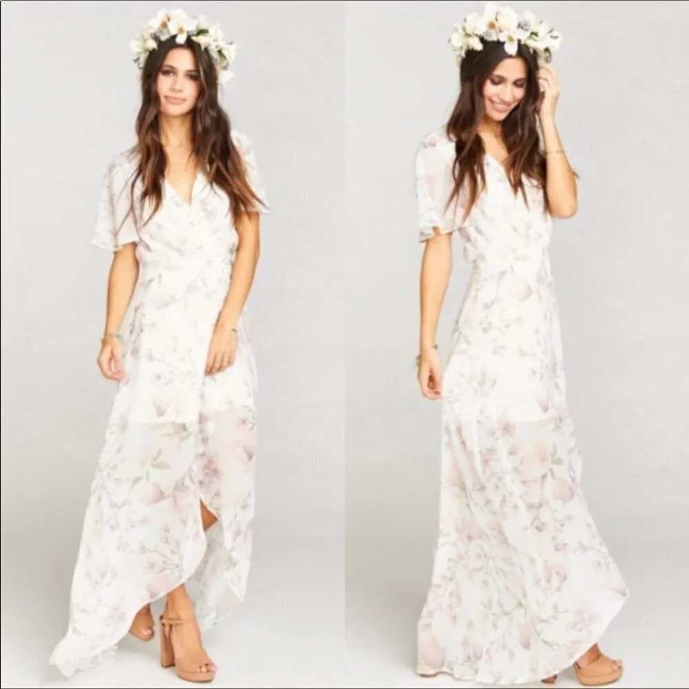 Show Me Your Mumu Sophia Wrap Floral Maxi Dress S